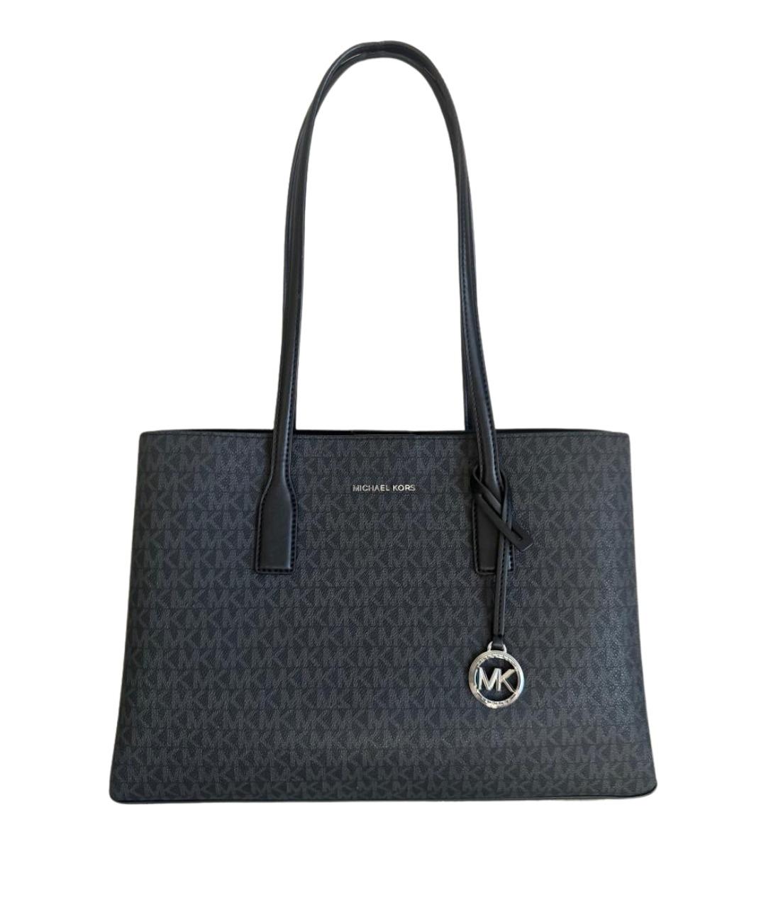 MICHAEL KORS Черная сумка с короткими ручками из искусственной кожи, фото 1