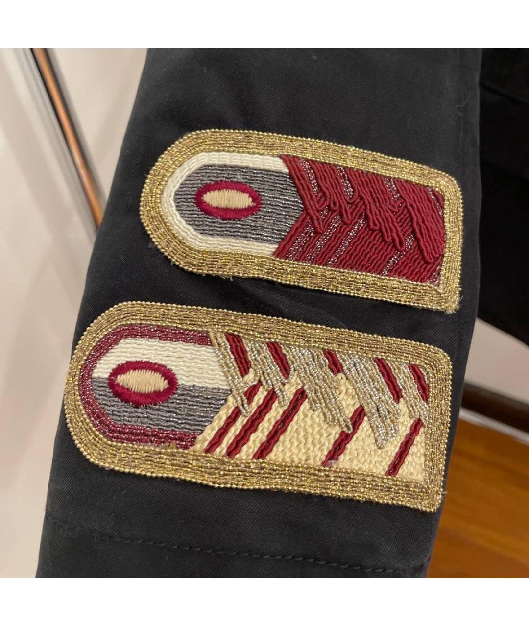 ERMANNO SCERVINO Черное хлопковое пальто, фото 4