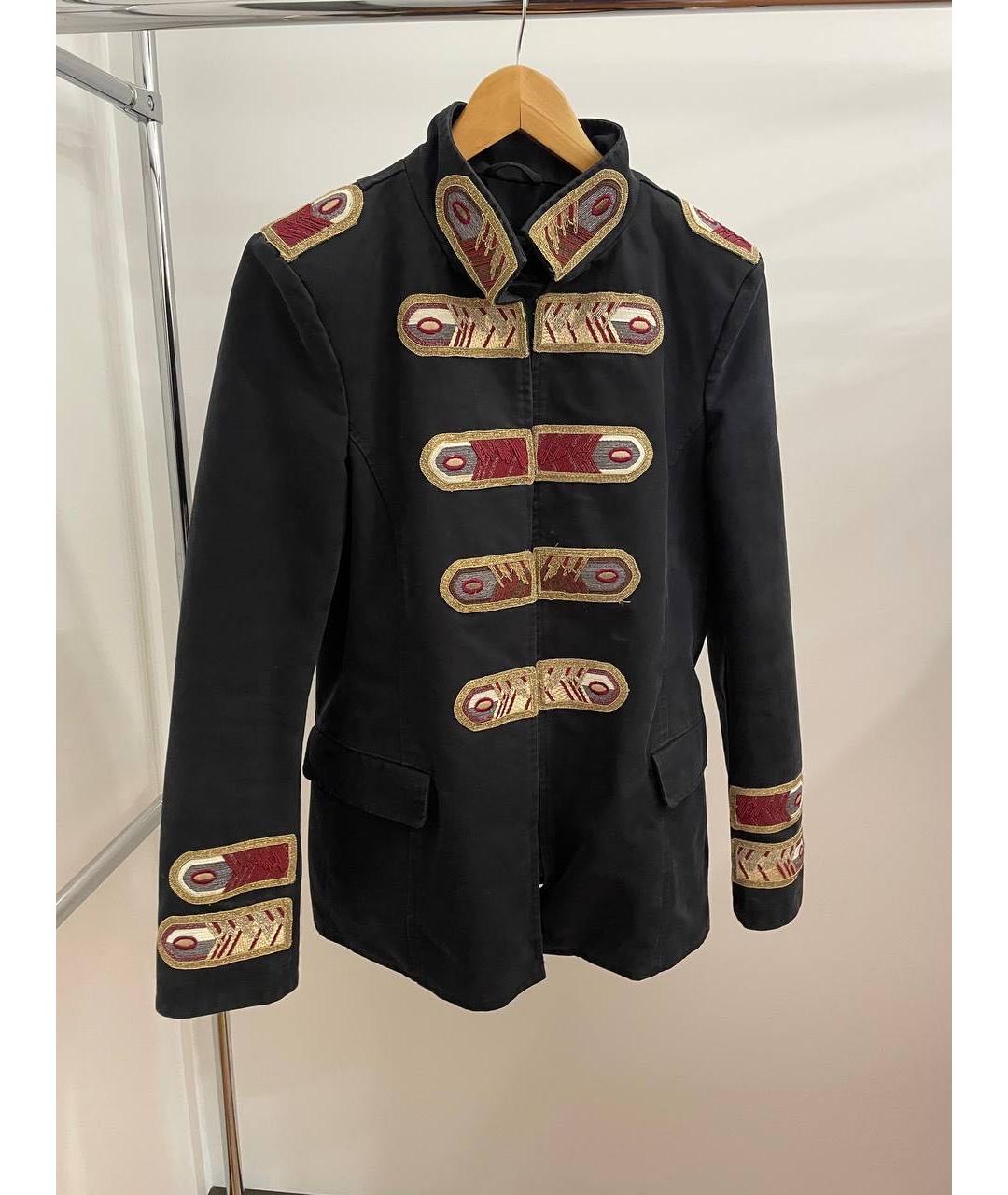 ERMANNO SCERVINO Черное хлопковое пальто, фото 6