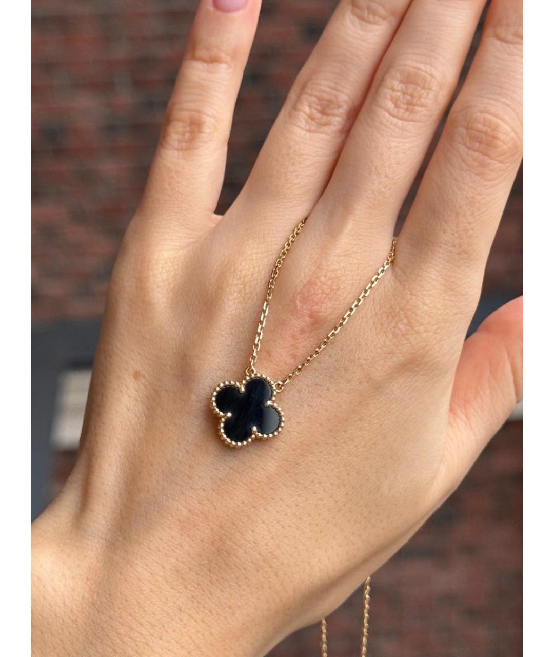 VAN CLEEF & ARPELS Черная подвеска из желтого золота, фото 5