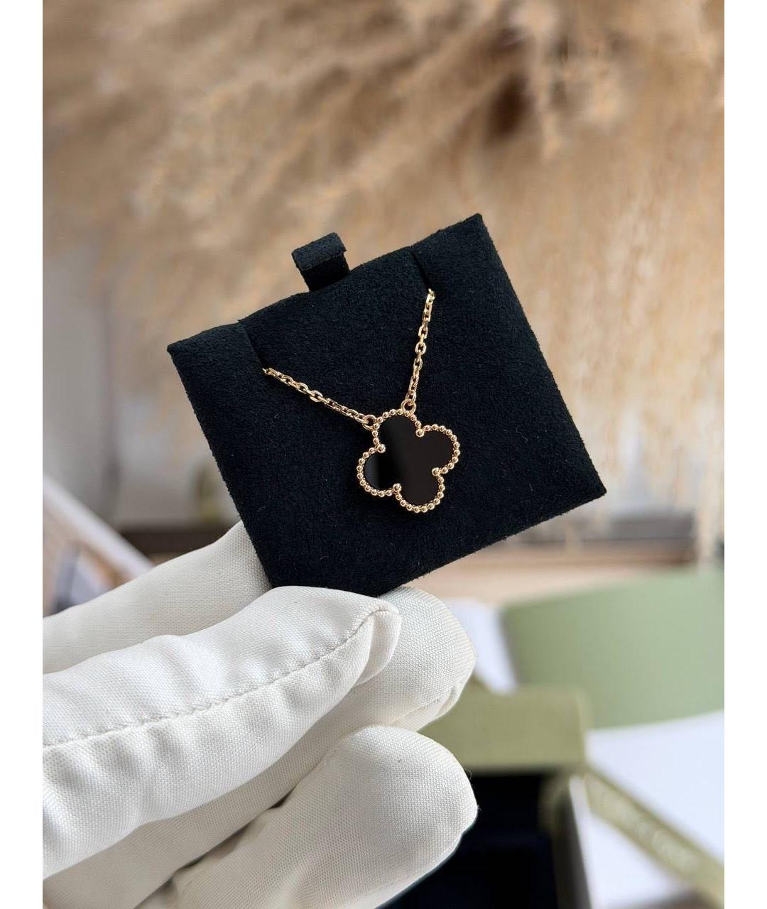 VAN CLEEF & ARPELS Черная подвеска из желтого золота, фото 4