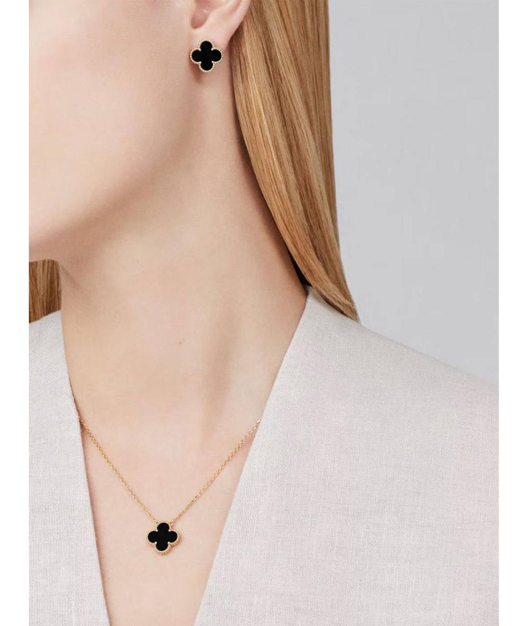 VAN CLEEF & ARPELS Черная подвеска из желтого золота, фото 6