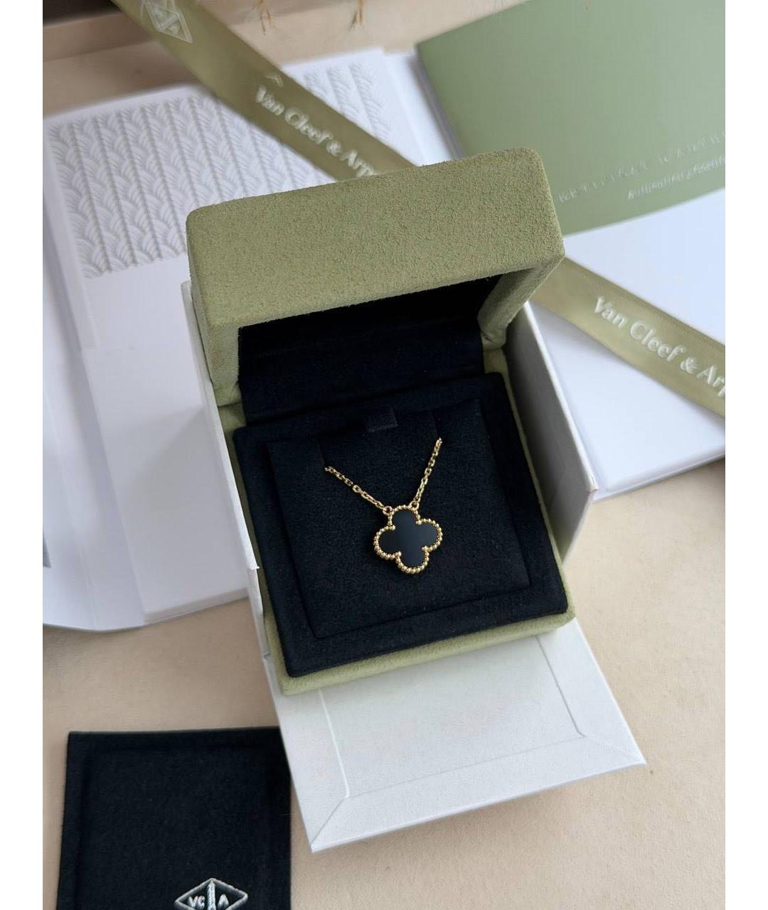 VAN CLEEF & ARPELS Черная подвеска из желтого золота, фото 2
