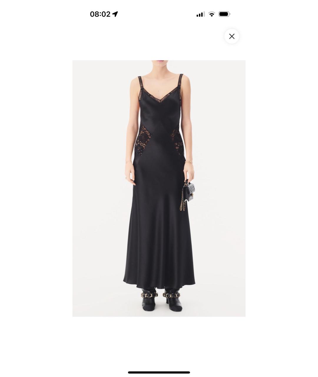 CHANEL Черное шелковое вечернее платье, фото 3