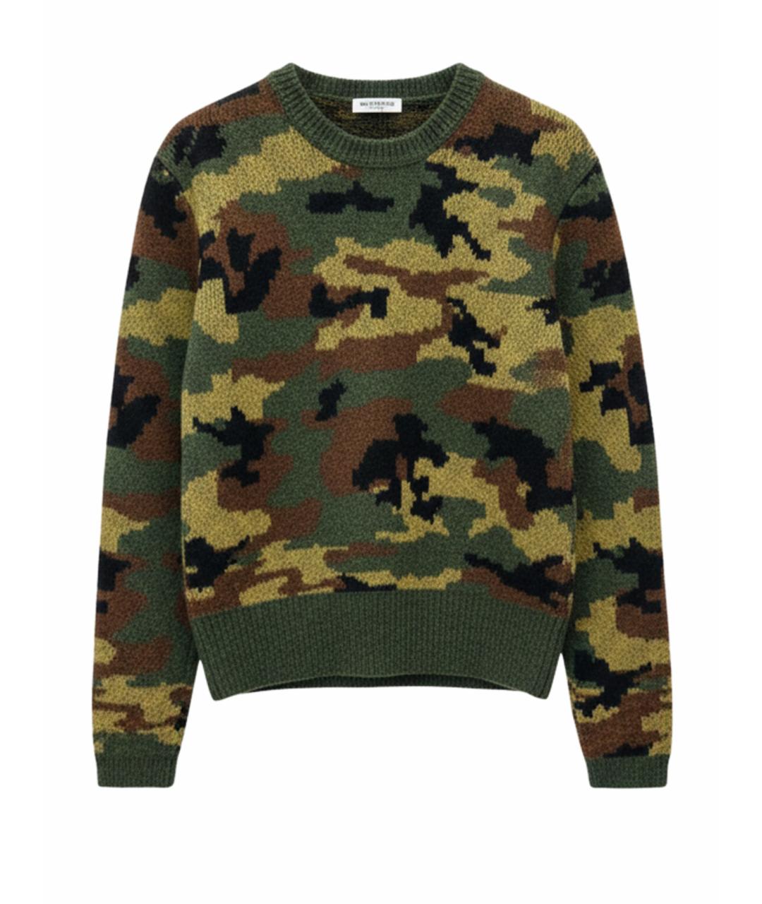 MIU MIU Хаки шерстяной джемпер / свитер, фото 1