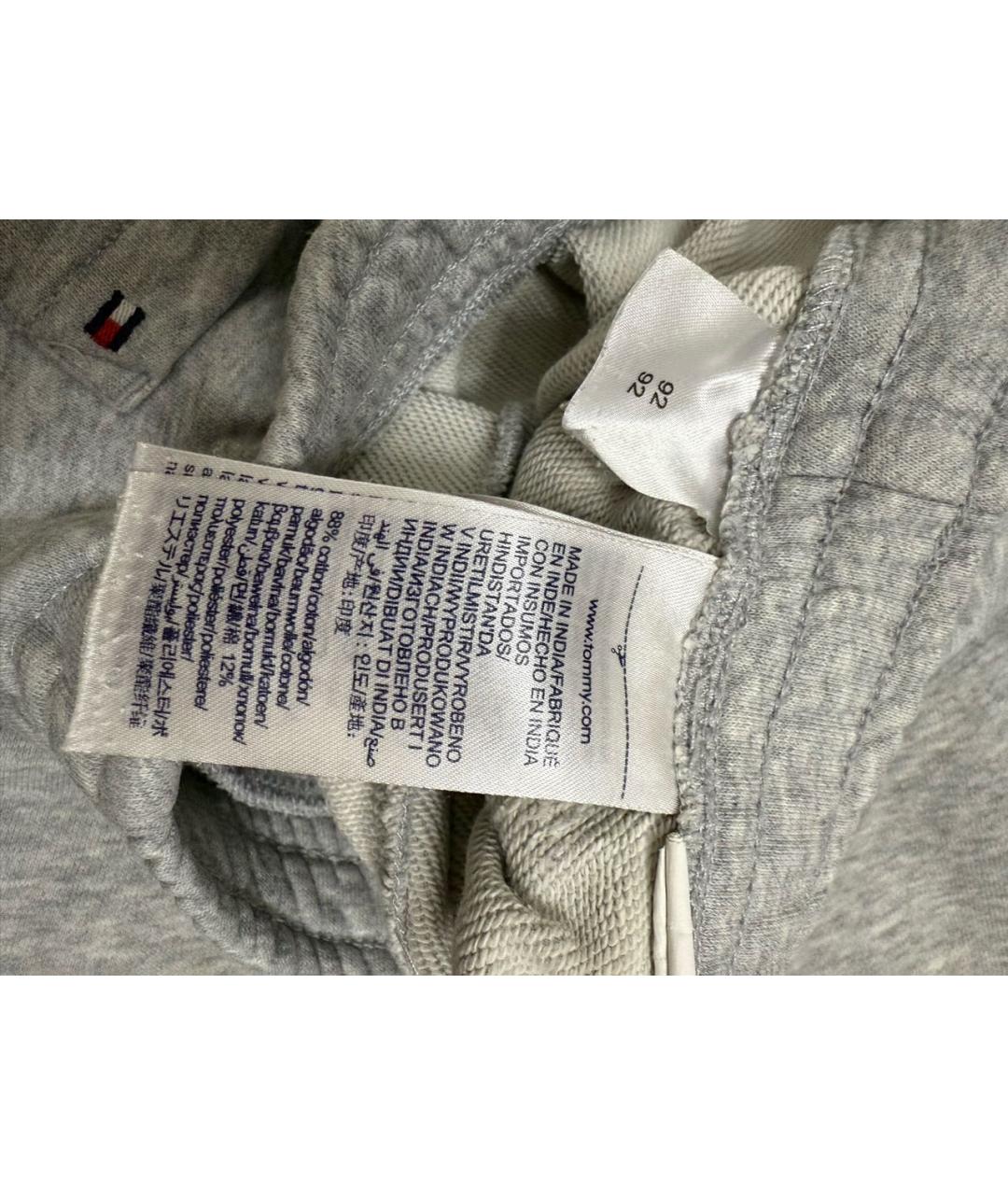 TOMMY HILFIGER Серые хлопковые брюки и шорты, фото 4