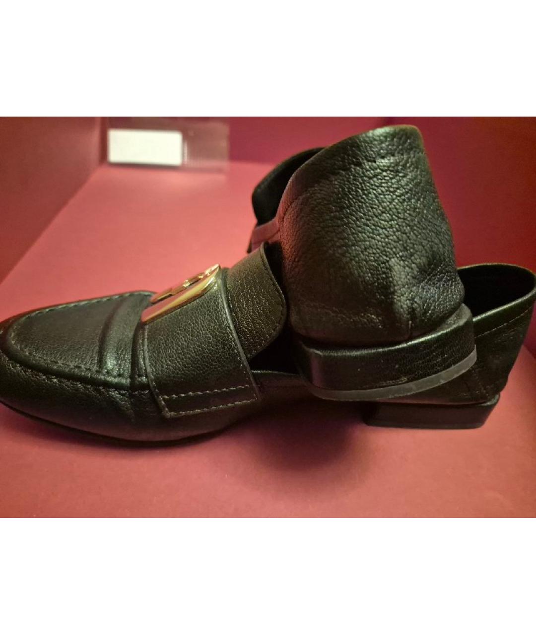 FURLA Черные кожаные лоферы, фото 5