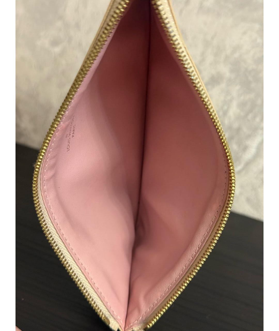 LOUIS VUITTON Бежевый кошелек, фото 4