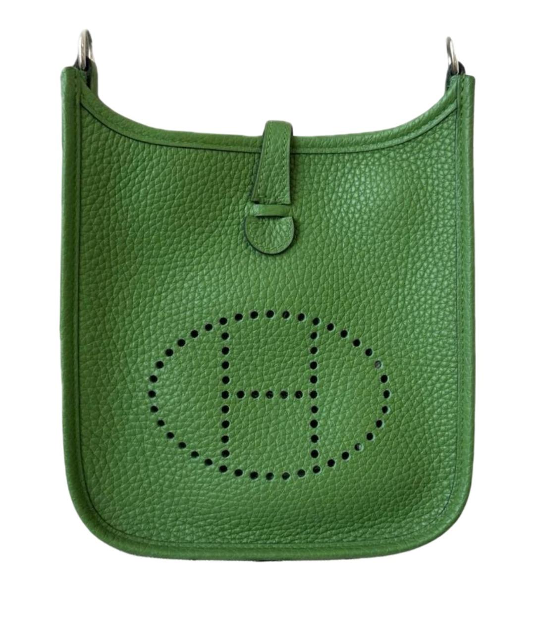 HERMES Зеленая кожаная сумка через плечо, фото 1