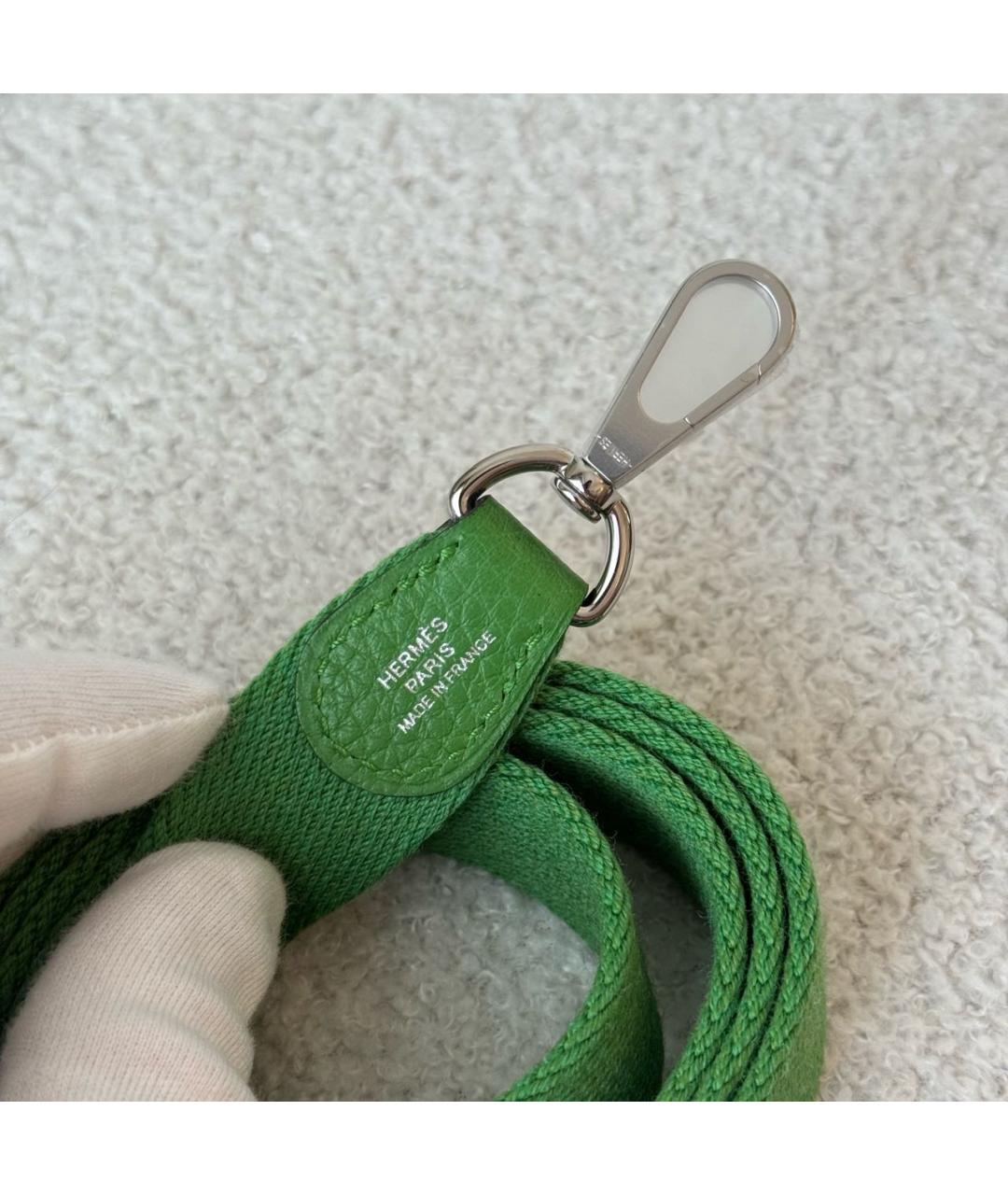 HERMES Зеленая кожаная сумка через плечо, фото 8