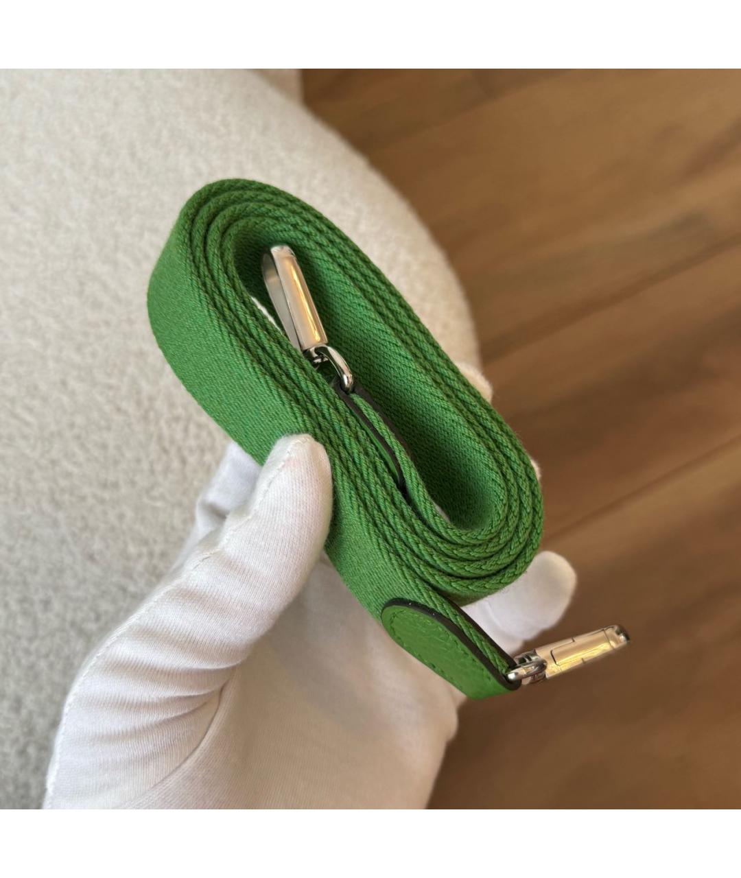 HERMES Зеленая кожаная сумка через плечо, фото 7