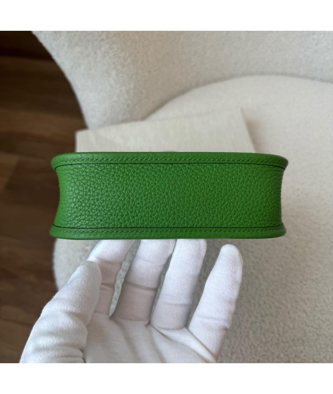 HERMES Зеленая кожаная сумка через плечо, фото 6