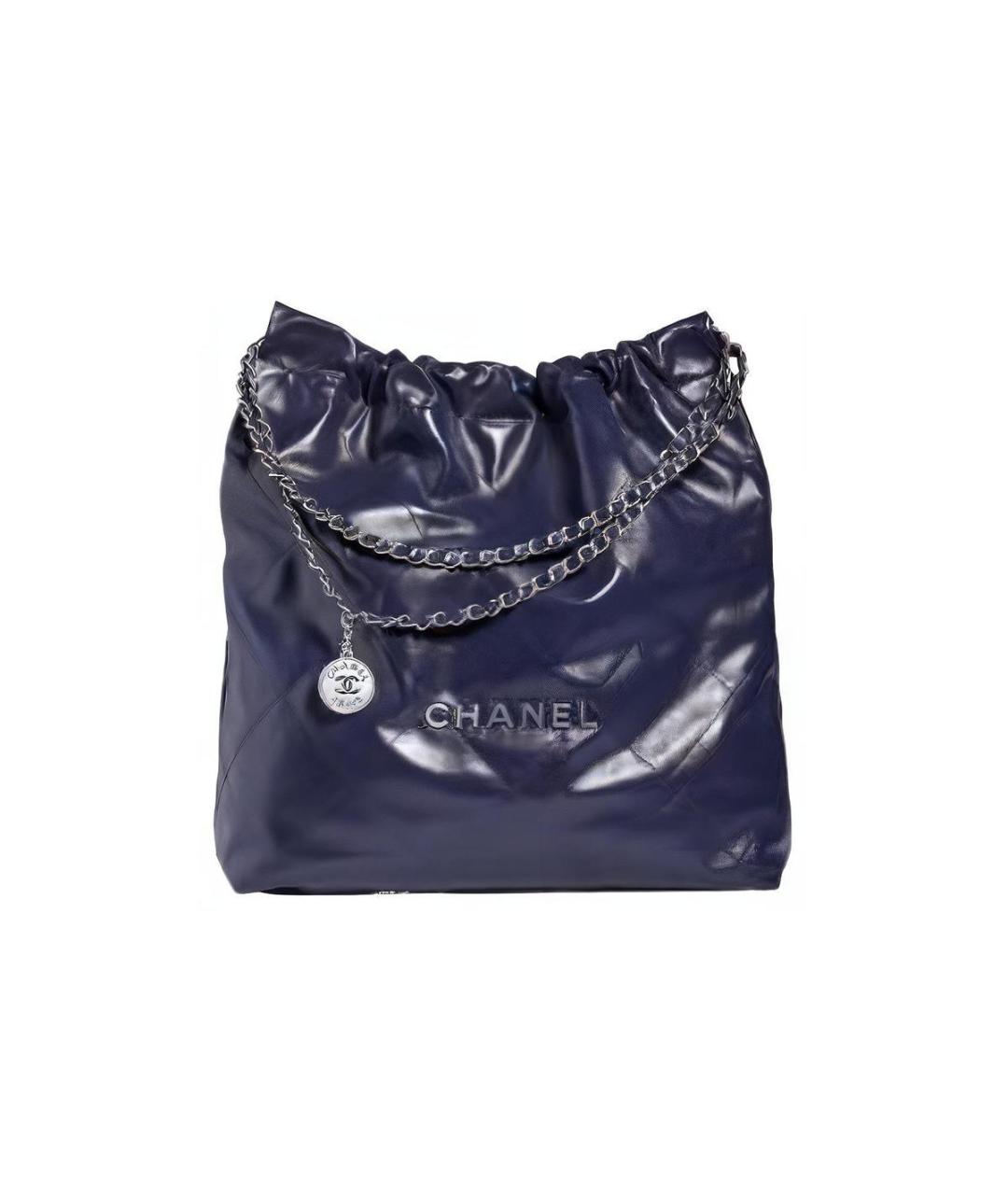 CHANEL Синяя кожаная сумка через плечо, фото 1