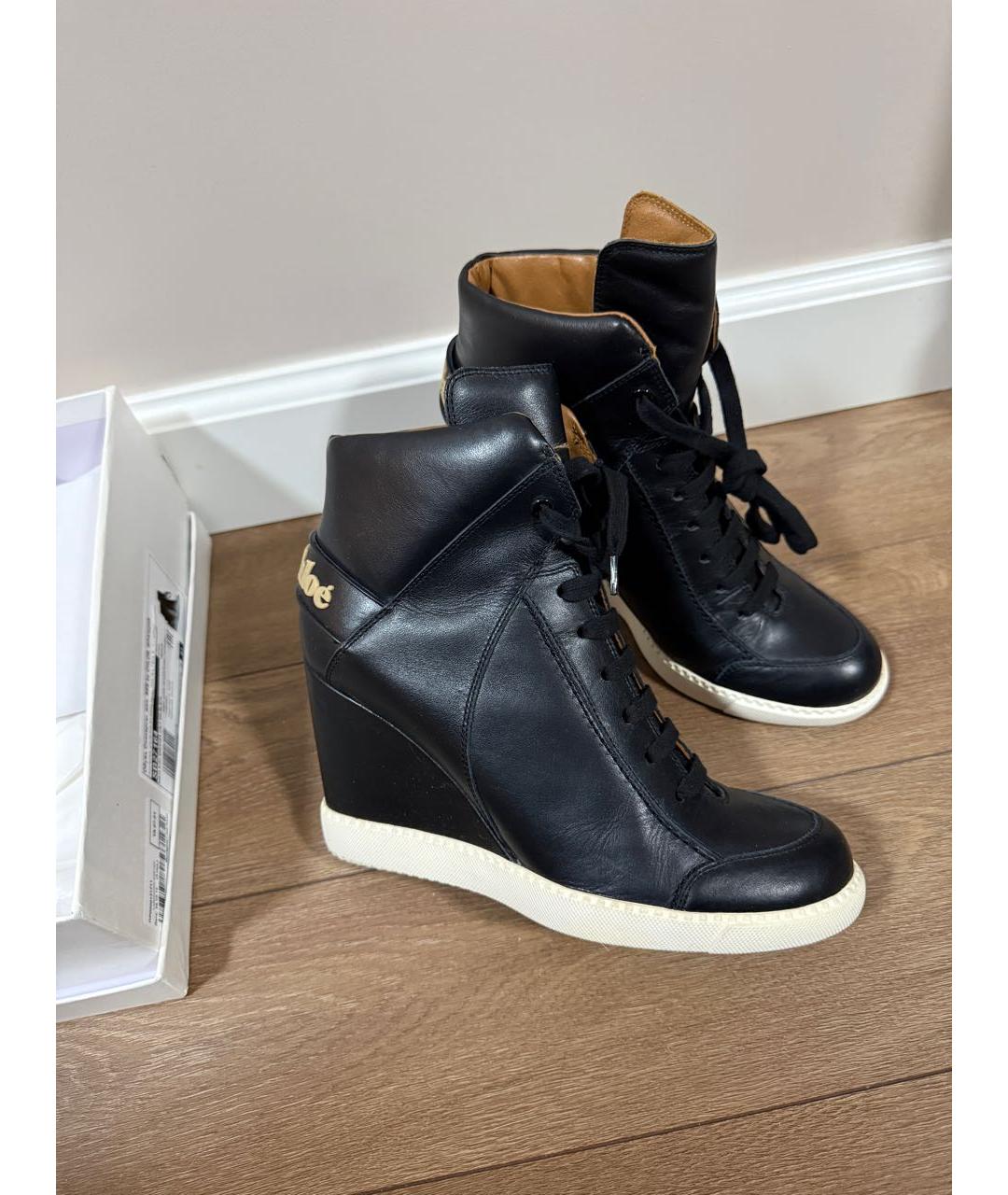 SEE BY CHLOE Черные кожаные ботинки, фото 2