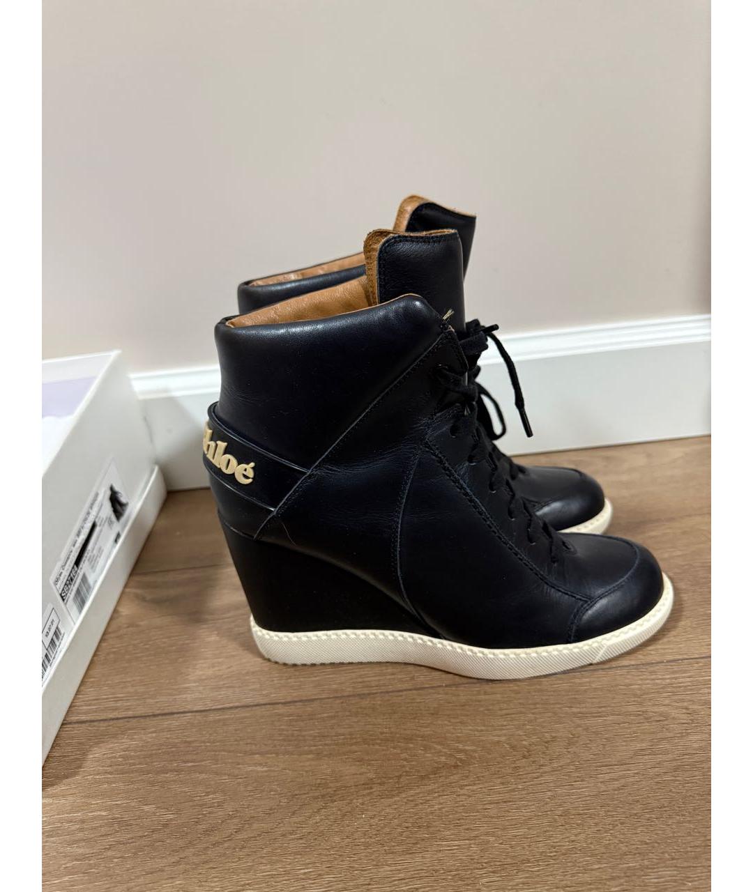 SEE BY CHLOE Черные кожаные ботинки, фото 6