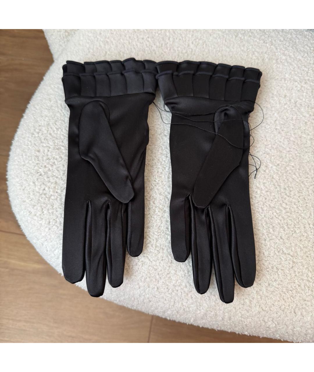 CHANEL Черные шелковые перчатки, фото 3