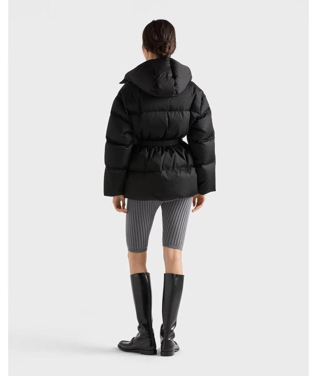 PRADA Черный полиэстеровый пуховик, фото 5