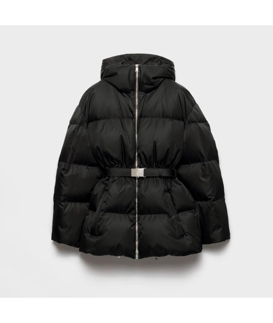 PRADA Черный полиэстеровый пуховик, фото 7