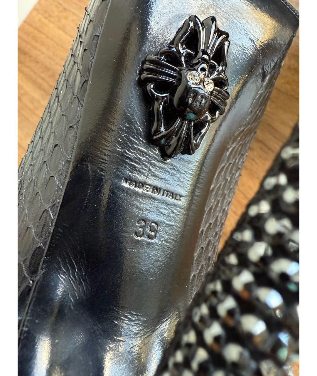 PHILIPP PLEIN Антрацитовые туфли из искусственной кожи, фото 6