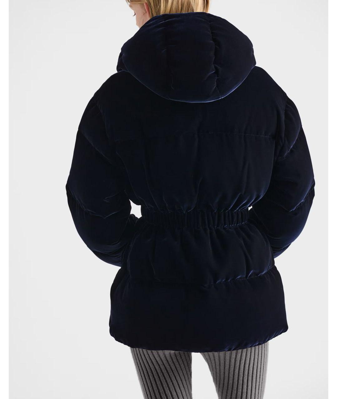 PRADA Темно-синий полиэстеровый пуховик, фото 6