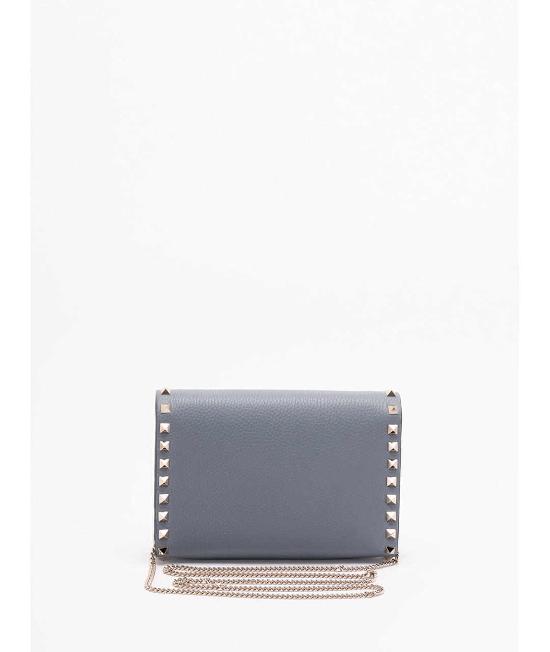 VALENTINO Серая кожаная сумка через плечо, фото 2