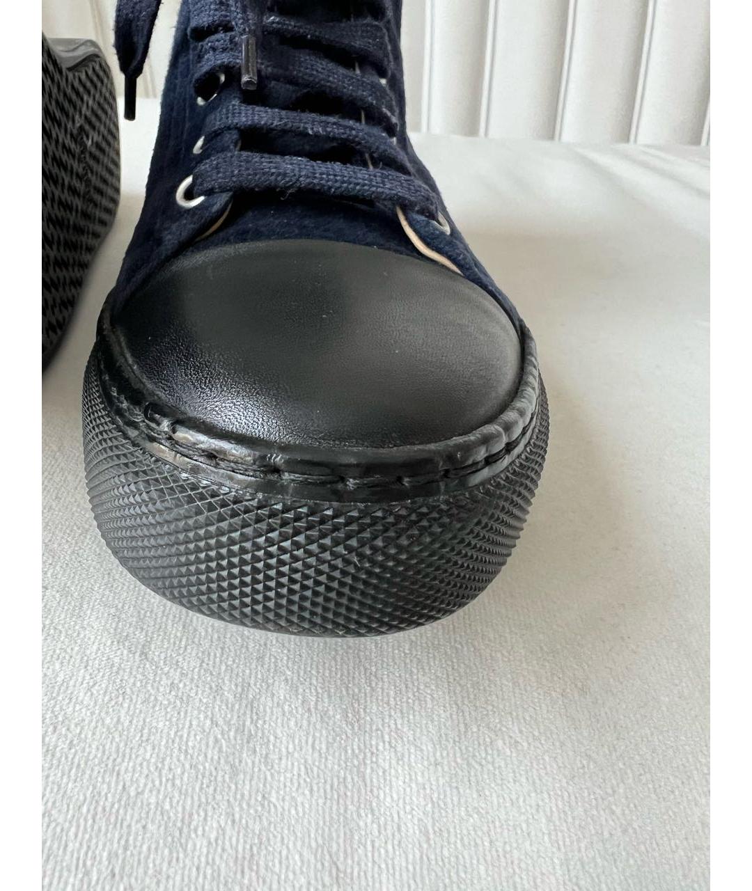 HERMES Темно-синие замшевые ботинки, фото 5