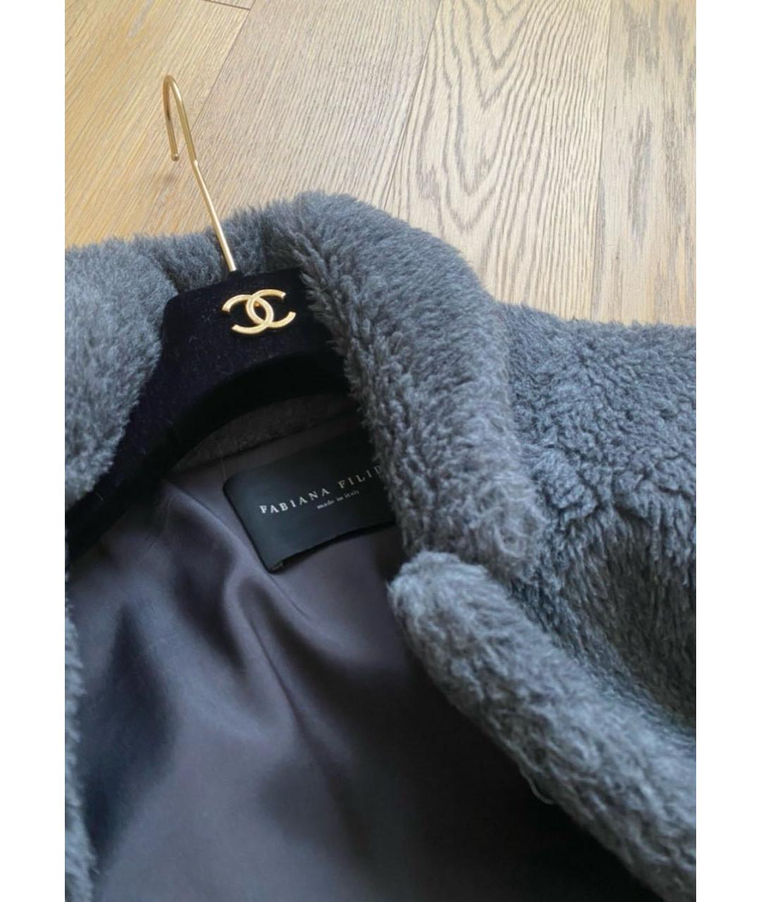 FABIANA FILIPPI Серое шерстяное пальто, фото 3