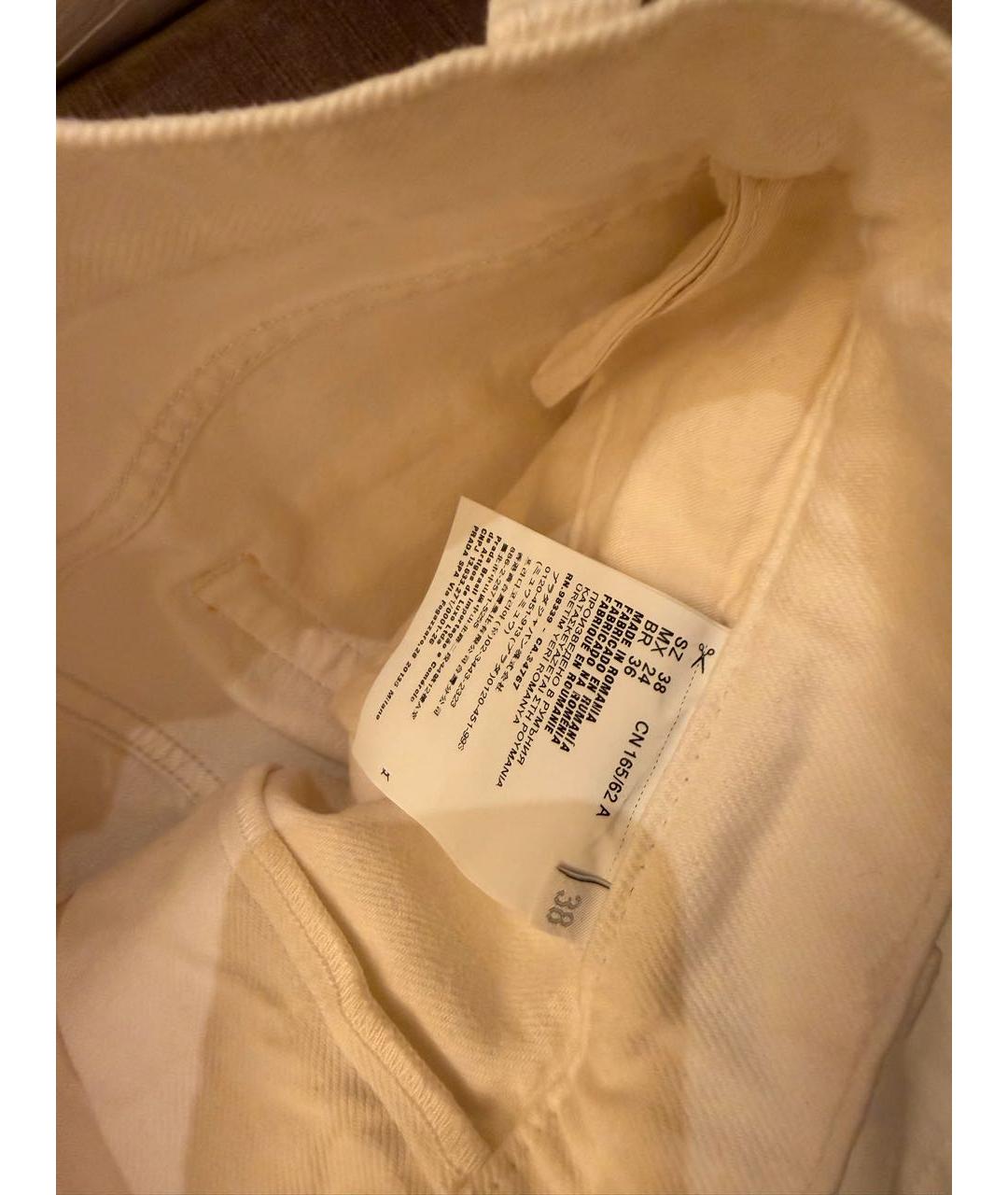 PRADA Белая хлопковая юбка мини, фото 4