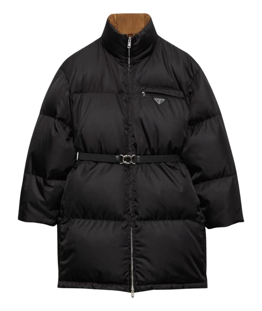 PRADA Черный полиэстеровый пуховик, фото 1