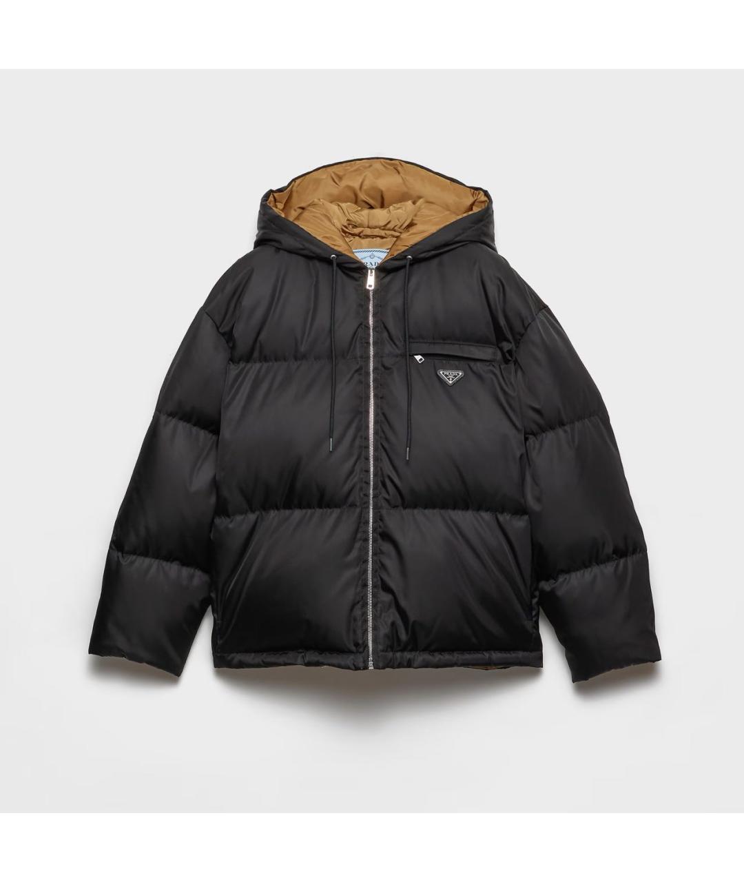 PRADA Черный полиэстеровый пуховик, фото 7