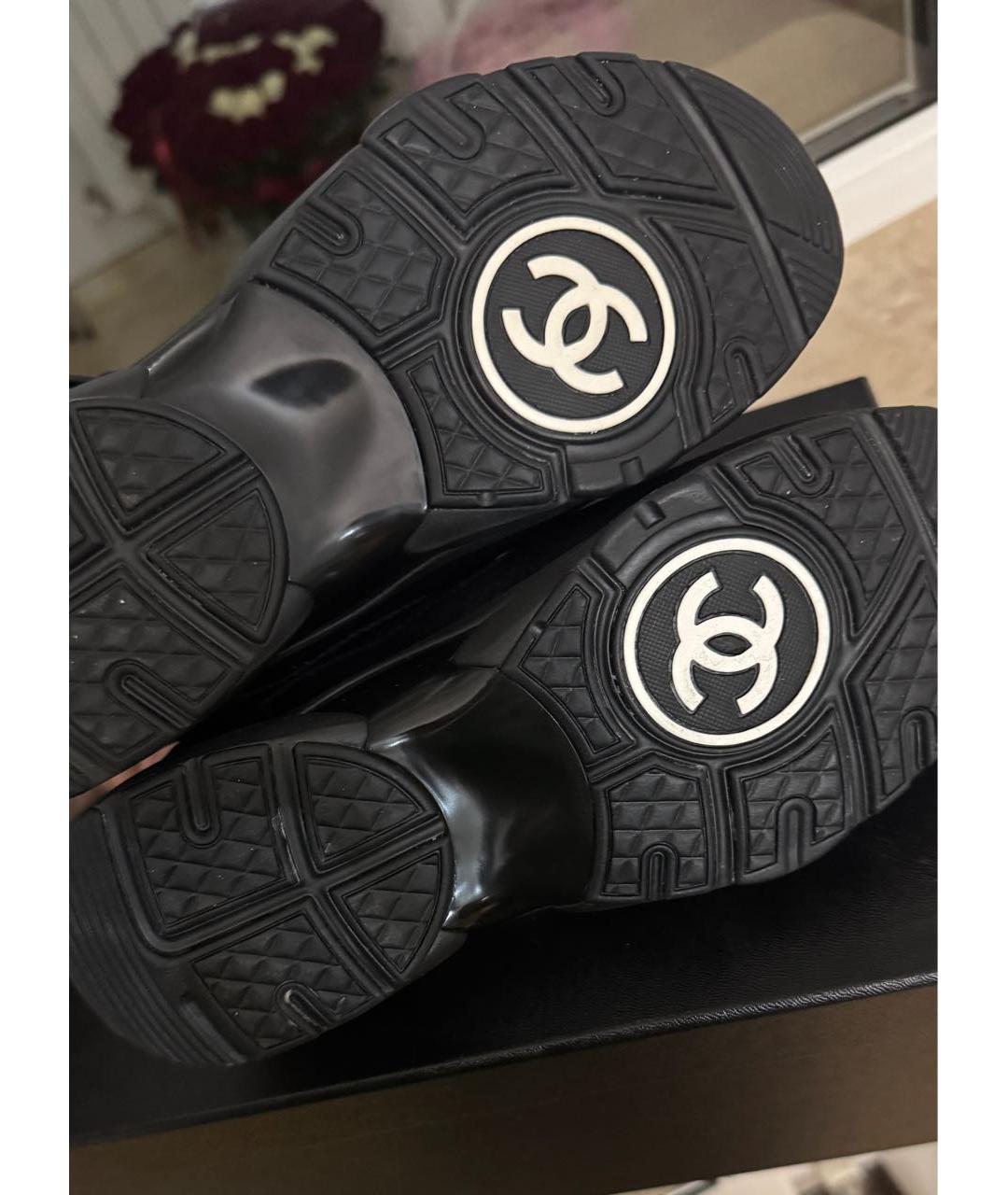 CHANEL Черные текстильные кроссовки, фото 5