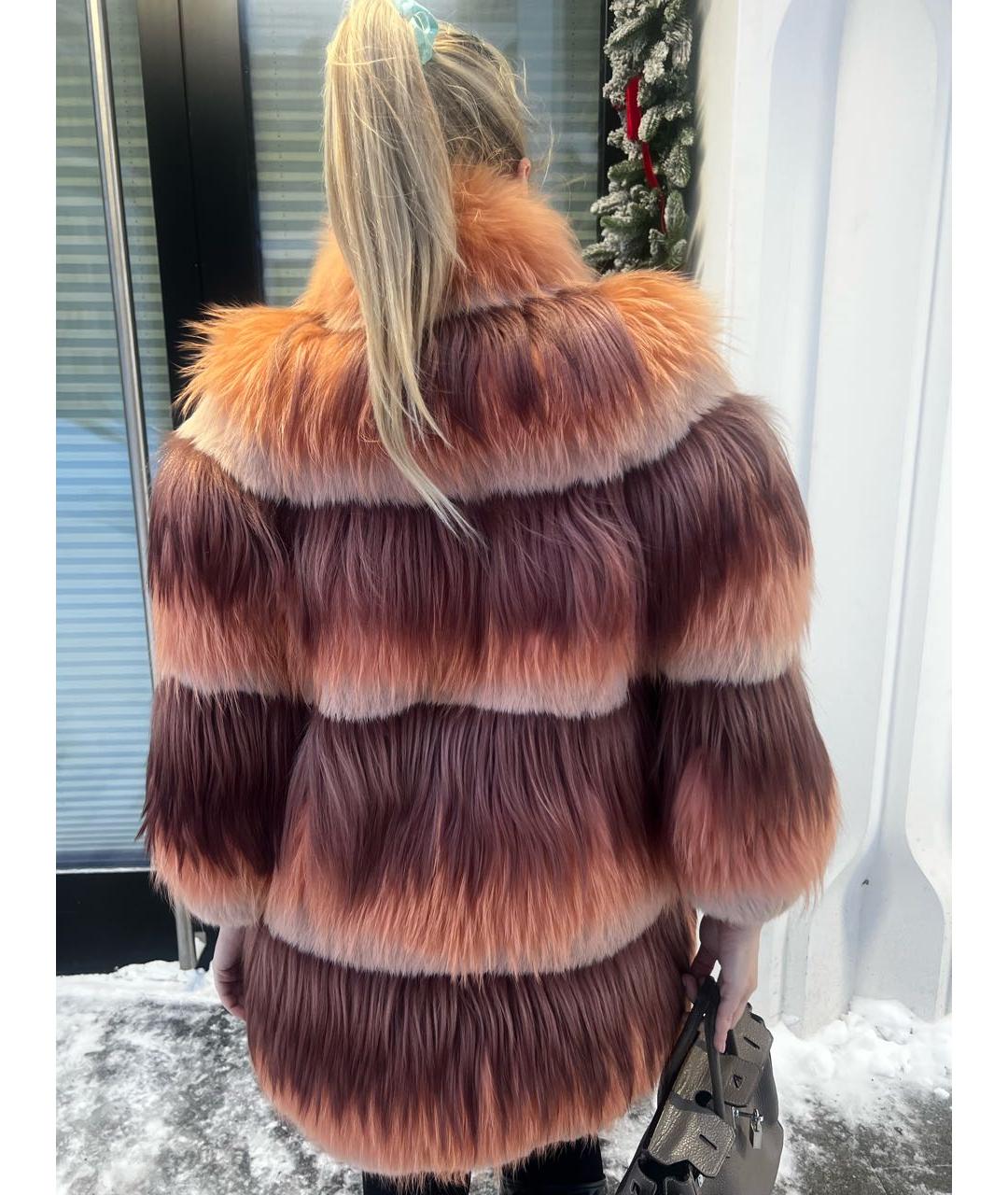 MISSONI Оранжевая меховая шуба, фото 2