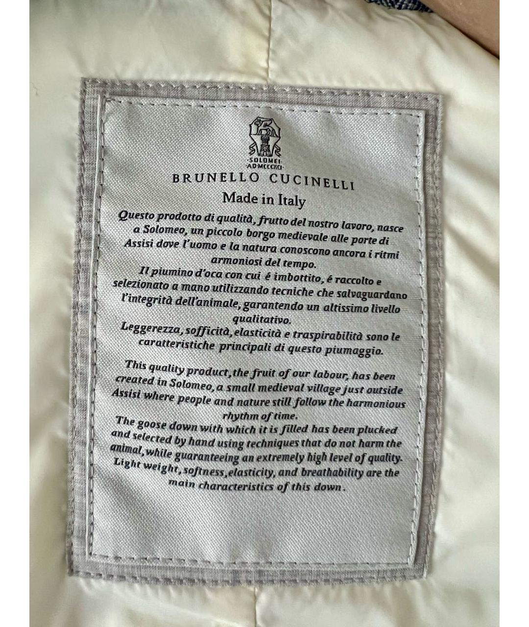 BRUNELLO CUCINELLI Голубой льняной жилет, фото 4