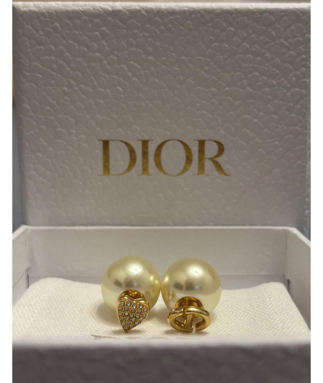 CHRISTIAN DIOR Белые жемчужные серьги, фото 5