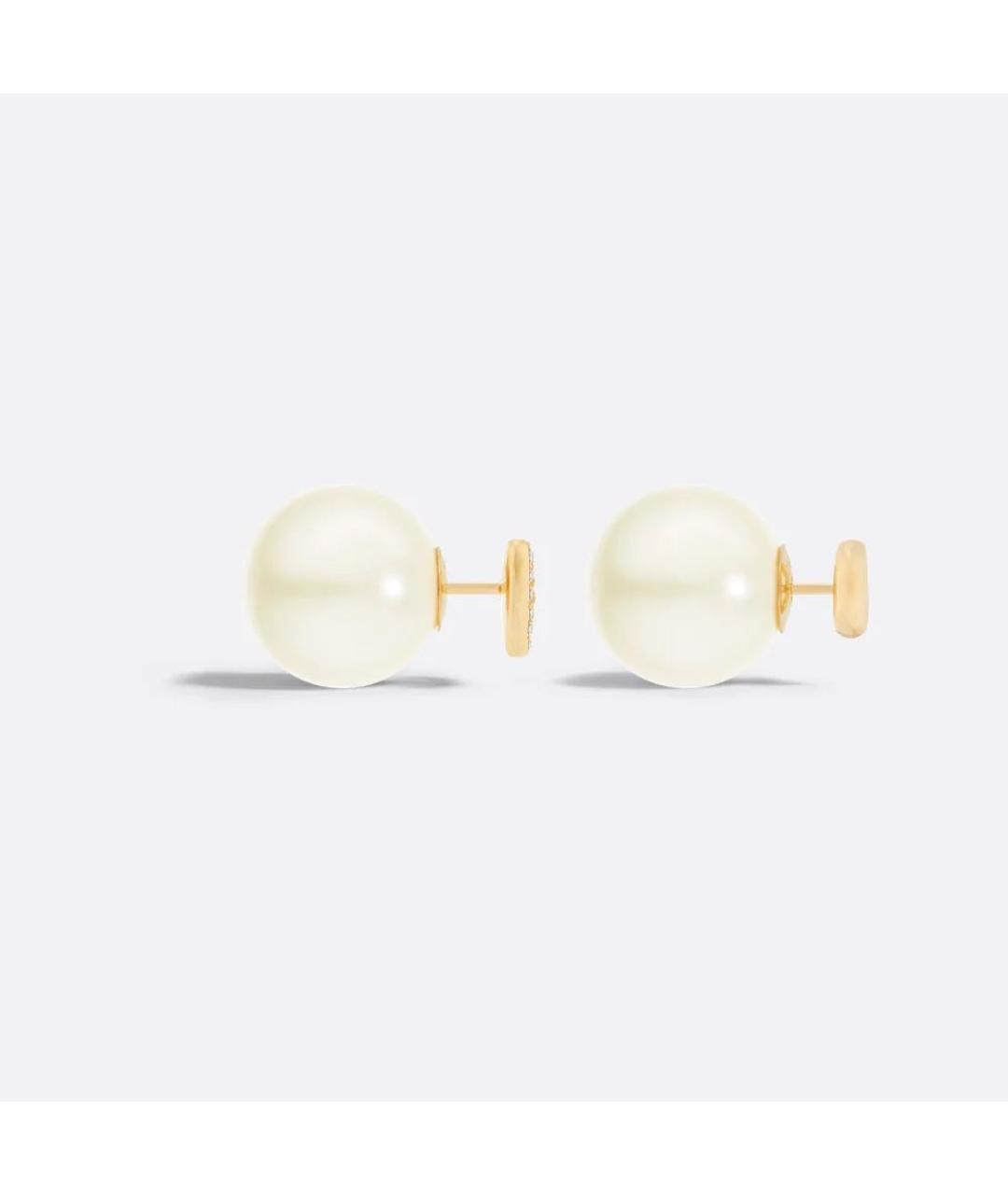 CHRISTIAN DIOR Белые жемчужные серьги, фото 2