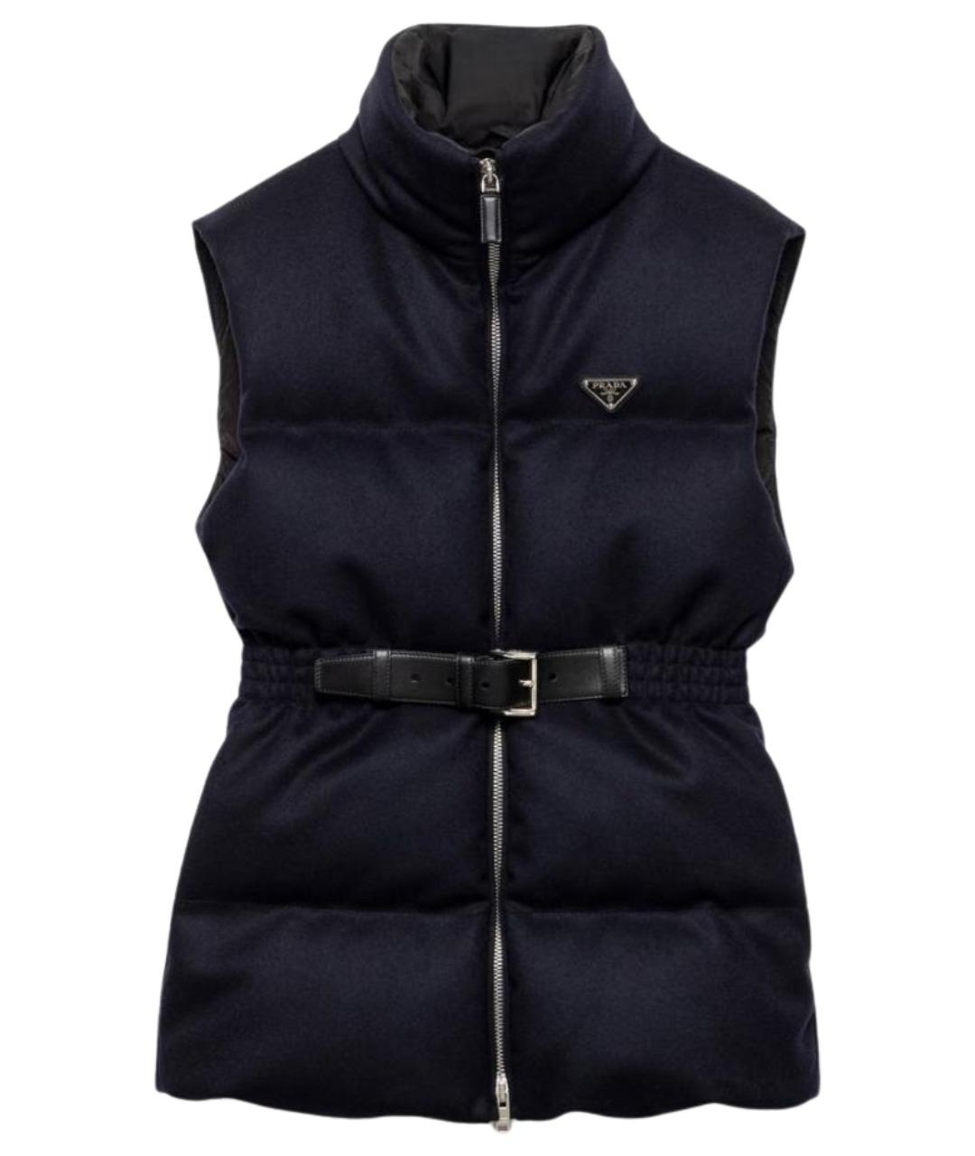 PRADA Темно-синий полиэстеровый жилет, фото 1