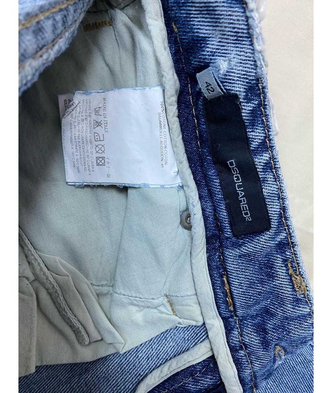 DSQUARED2 Голубые хлопковые джинсы клеш, фото 3