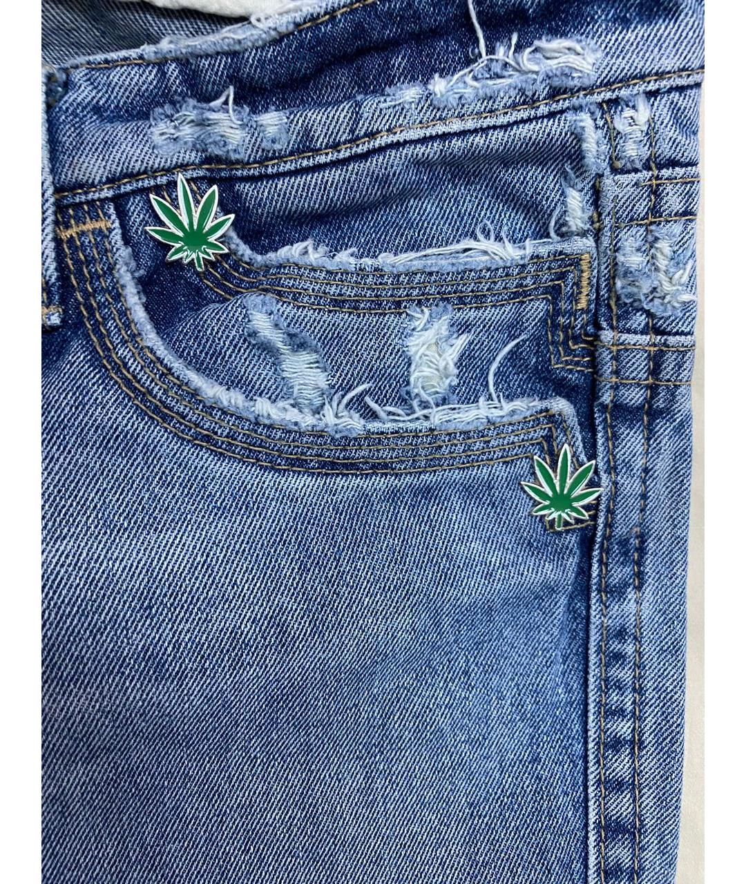 DSQUARED2 Голубые хлопковые джинсы клеш, фото 4