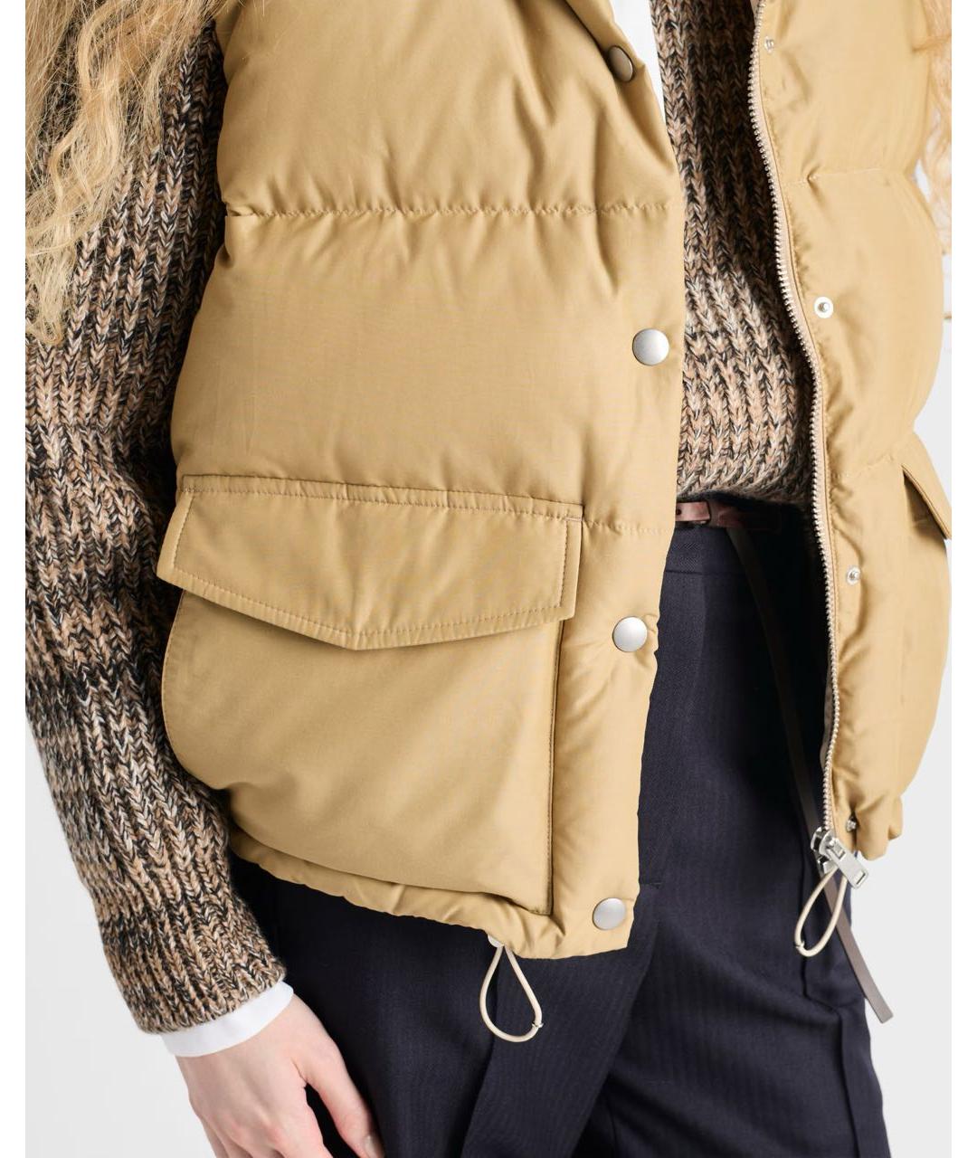 PRADA Бежевый полиэстеровый жилет, фото 3