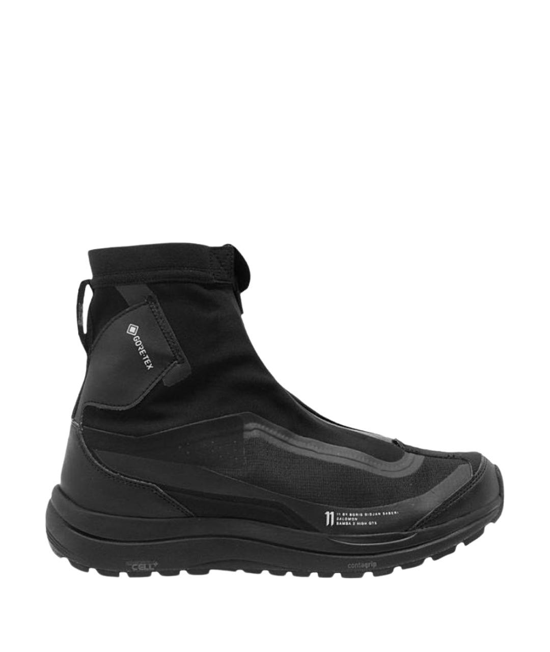 BORIS BIDJAN Черные текстильные низкие кроссовки / кеды, фото 1