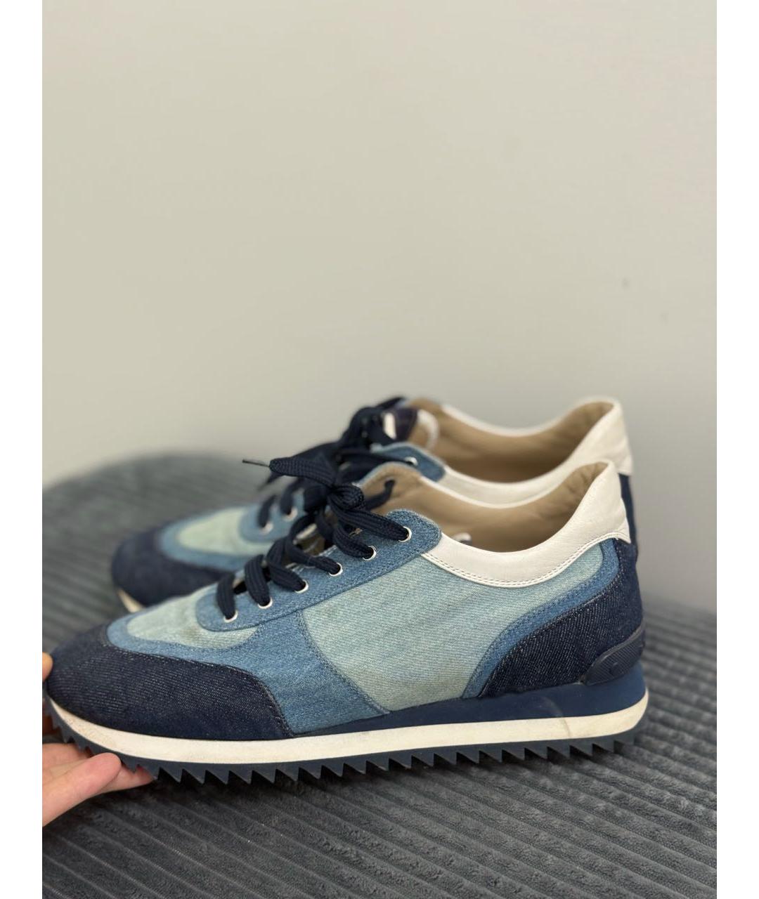 LE SILLA Синие текстильные кроссовки, фото 2