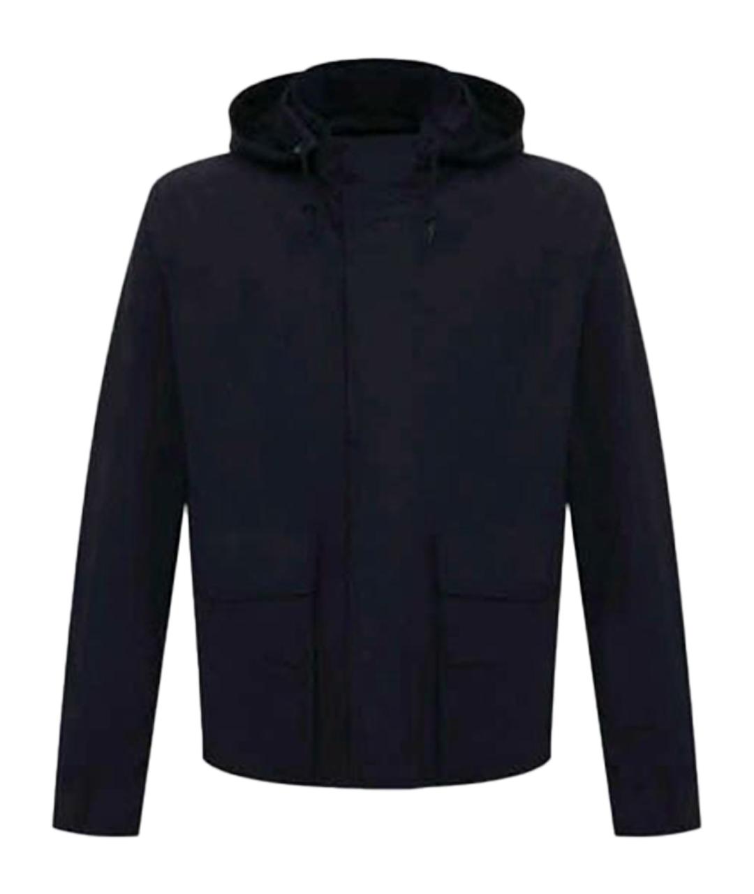 BERLUTI Темно-синяя полиэстеровая куртка, фото 1