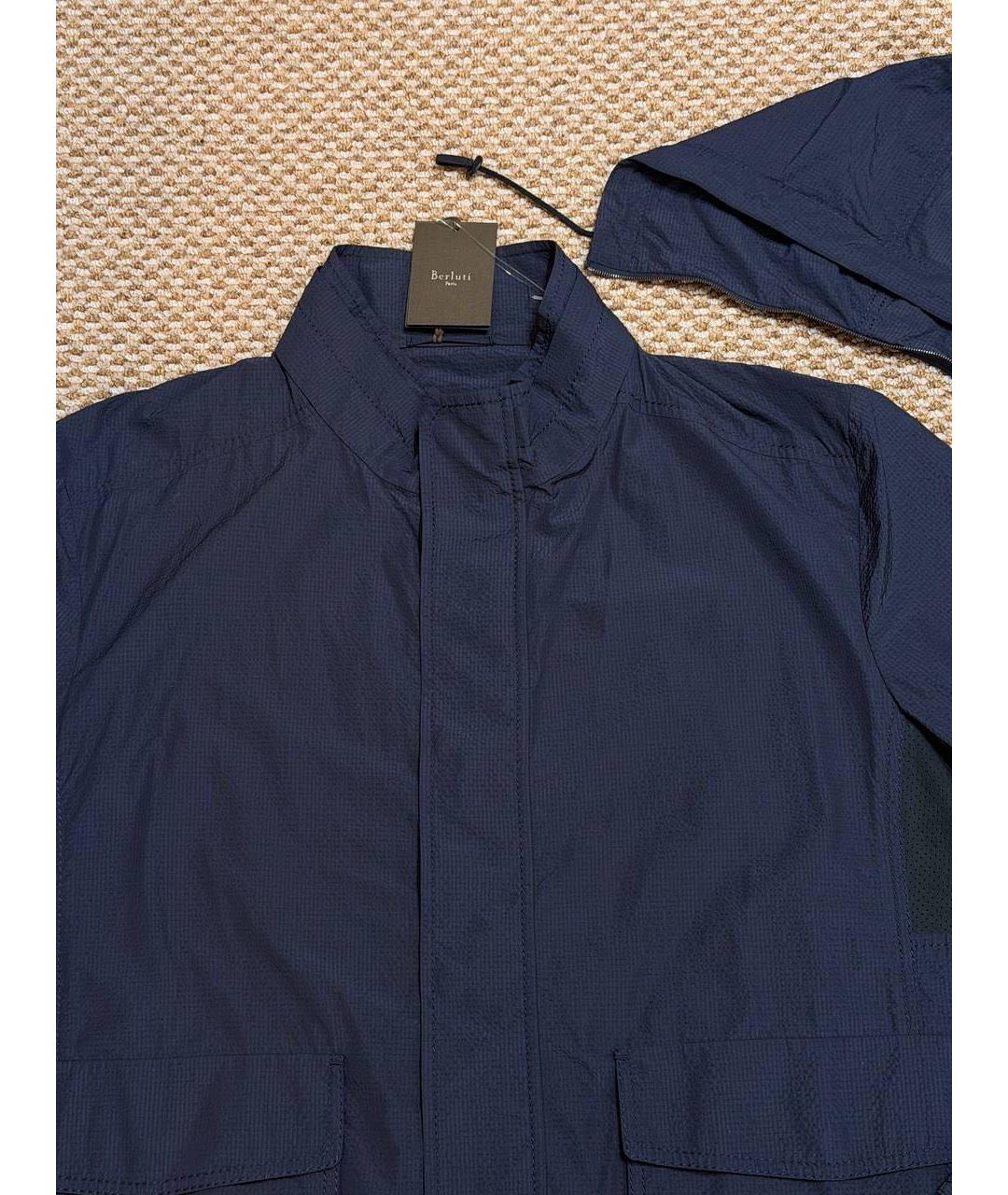 BERLUTI Темно-синяя полиэстеровая куртка, фото 8