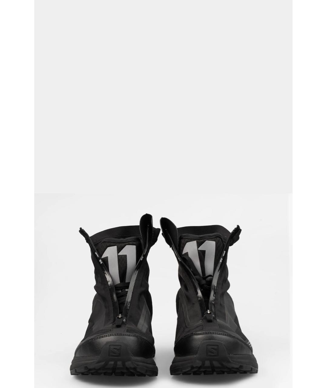 BORIS BIDJAN Черные текстильные высокие кроссовки / кеды, фото 3