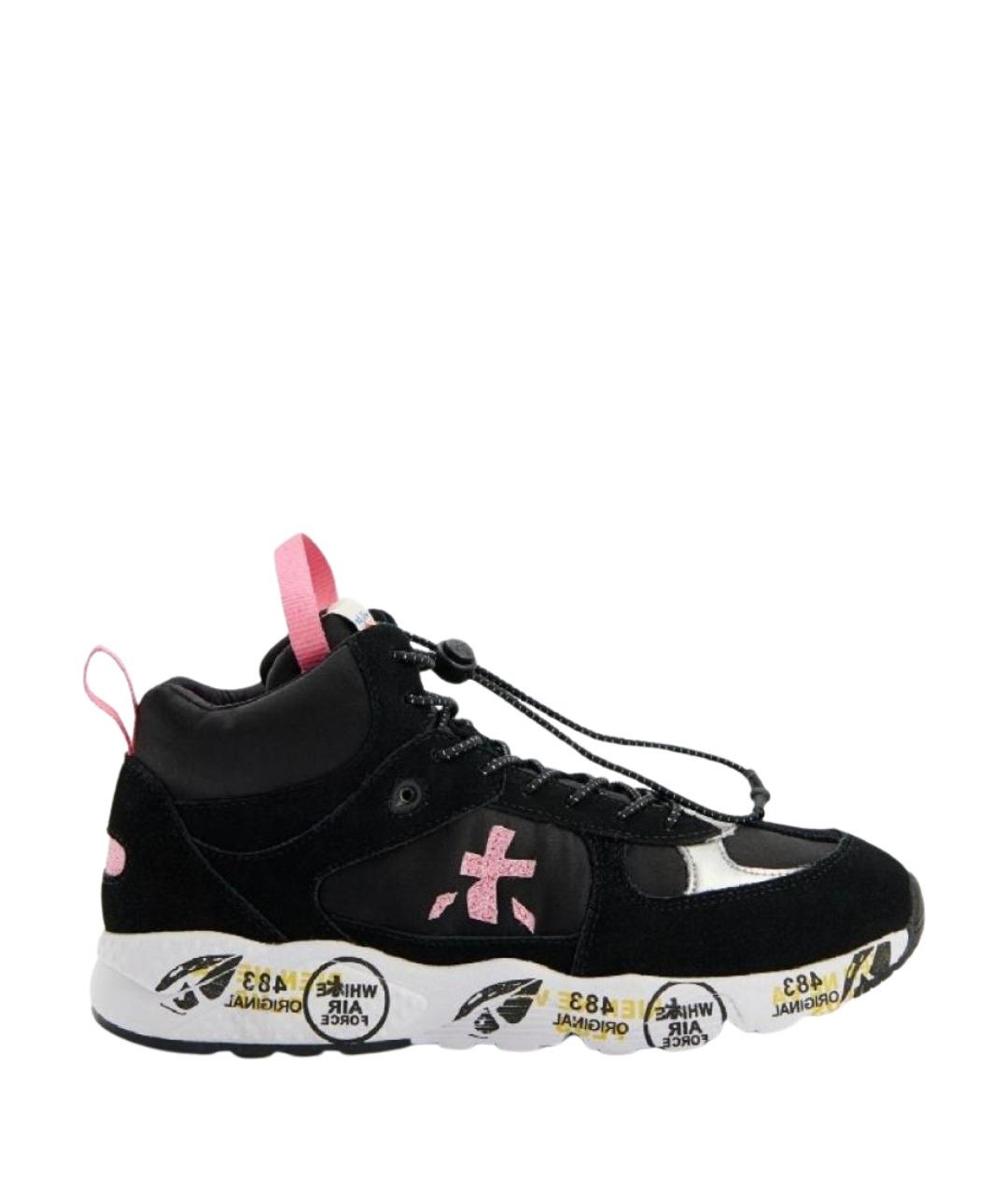 PREMIATA Черные кожаные кеды, фото 1