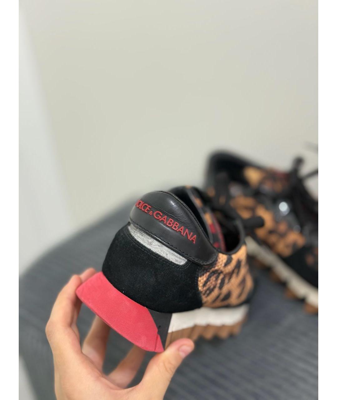 DOLCE&GABBANA Мульти текстильные кроссовки, фото 4