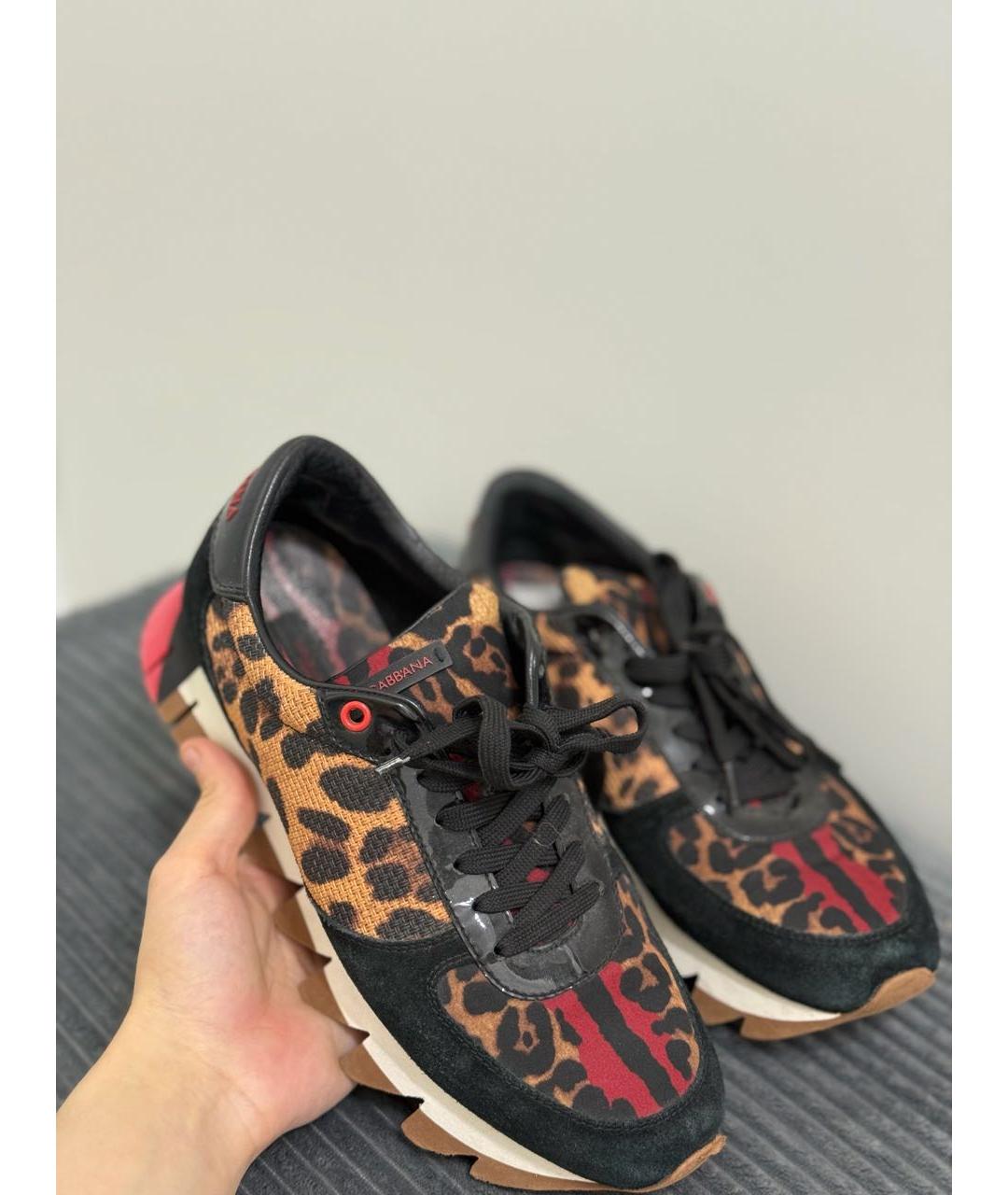 DOLCE&GABBANA Мульти текстильные кроссовки, фото 3