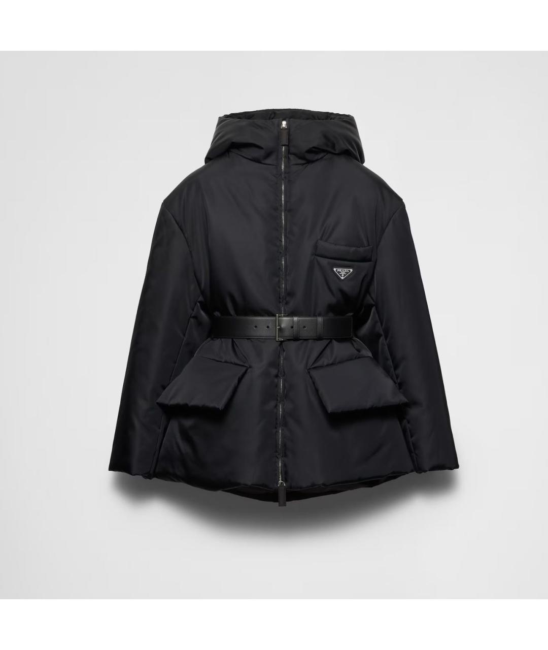 PRADA Черный полиэстеровый пуховик, фото 6