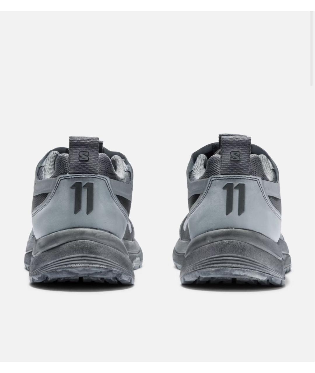 BORIS BIDJAN Серые текстильные низкие кроссовки / кеды, фото 4