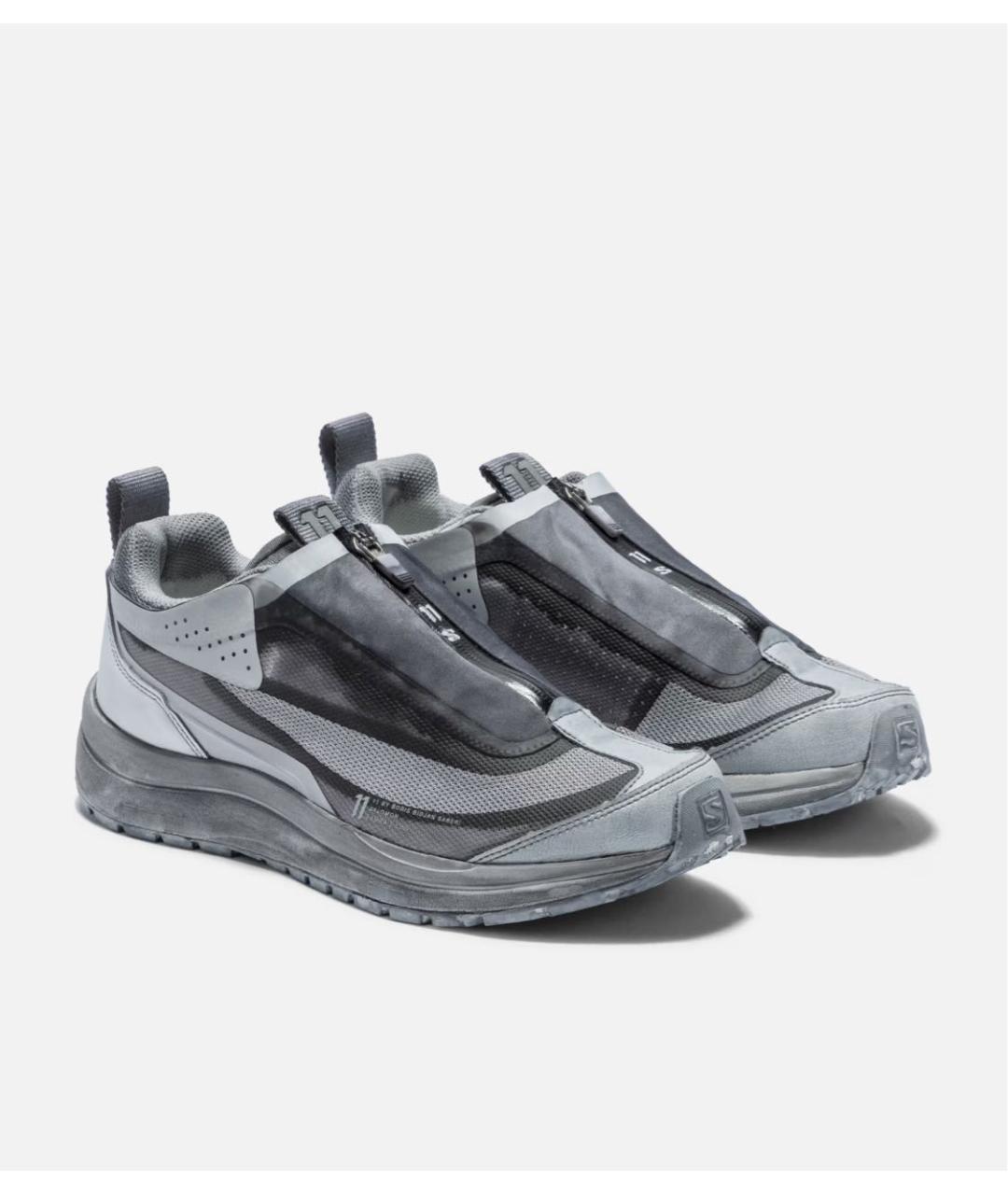 BORIS BIDJAN Серые текстильные низкие кроссовки / кеды, фото 2